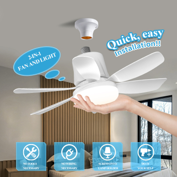Cooling Electric Silence E27 Smart LED Light Bulb with Remote Control and 360 Rotating Emission