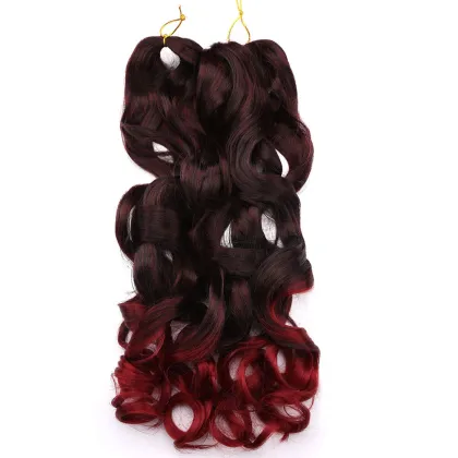 `Wholesale Wavy Braiding Hair Curly Twist Synthetic Braiding Hair Extensions For Women Wavy Braiding Hair