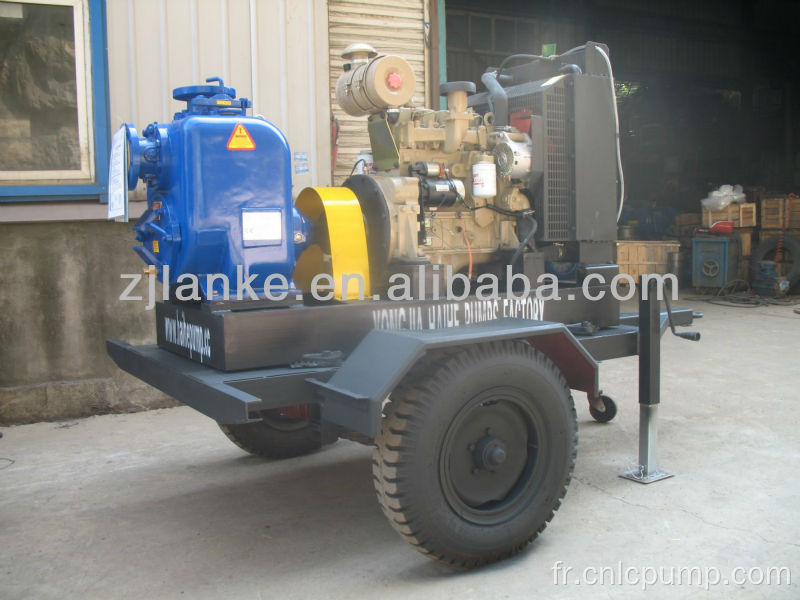pompe à moteur diesel avec remorque pour l&#39;irrigation