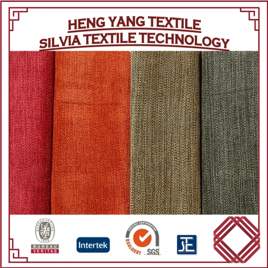 2015 Polyester Plain Linen Upholstery Sofa Fabric Wholesale