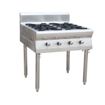 Professional Commercial Stainless Steel Gas Cooker featuring 4 Burners