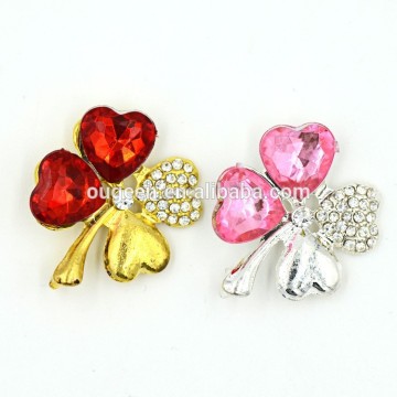 lucky clover pendant zinc alloy with stone and resin alloy jewelry accessories