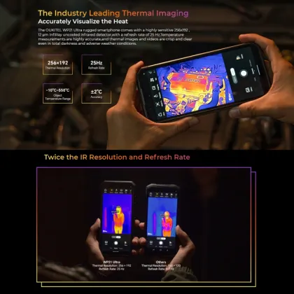 Oukitel WP21 Ultra: 12GB+256GB, 6.8inch MTK Helio G99, NFC, 4G, Thermal Imaging Camera