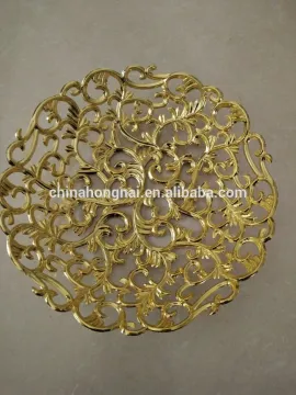 well sold food safe golden-plating plastic fruit tray/plate