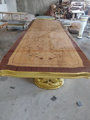 Luxury royal Antique Solid Wood Carved Dining Set