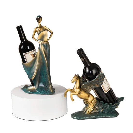 European Style Wine Rack Ornaments: Enhancing Your Home Living Room with Luxurious Wine Décor and Coolers