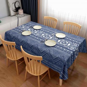 Color printing PU tablecloth with woven backing