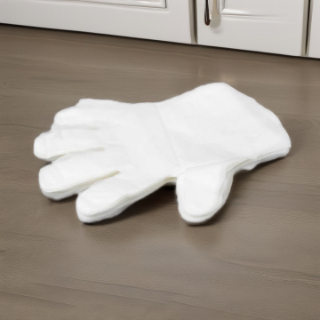 Disposable HDPE Gloves for Home and Car Cleaning, Food Grade, Polyethylene, Medium Size