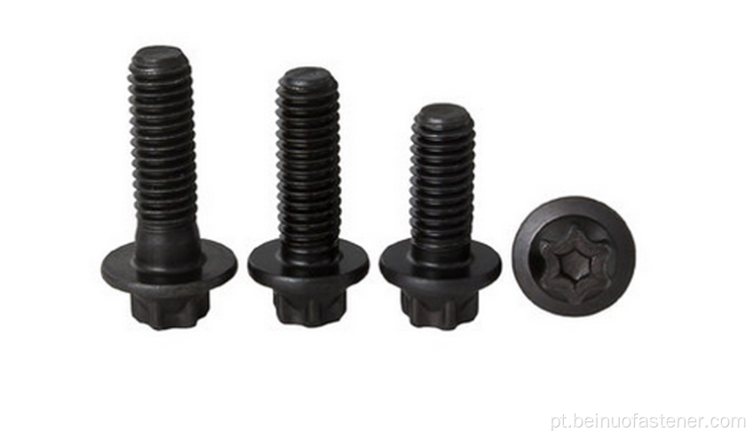 Custom com Black Zinc Bated Flange Hex Bolt