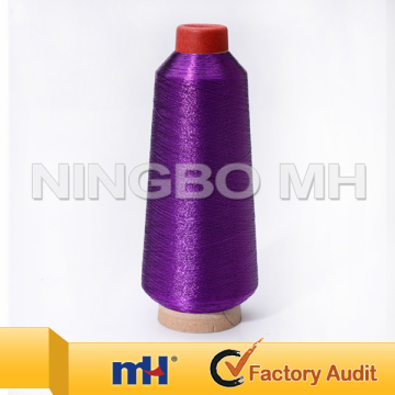 Purple metallic yarn