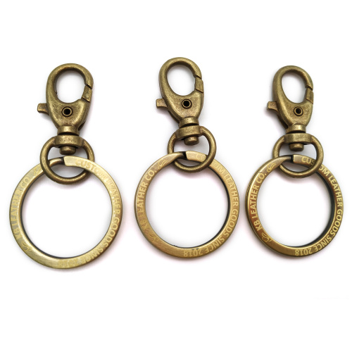 Spring Snap Hook Metal Flat O KeyChain Ring