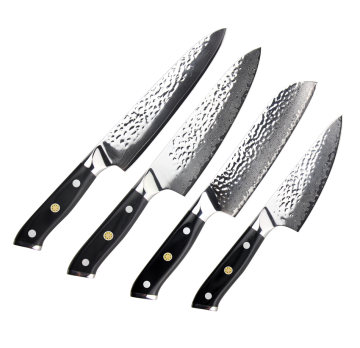 Damascus Steel Hammered Kitchen Knife set
