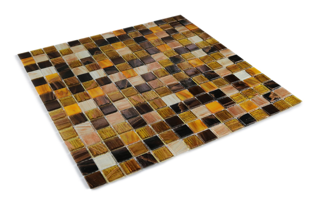 Vintage Nebula Gold Line Glass Mosaics