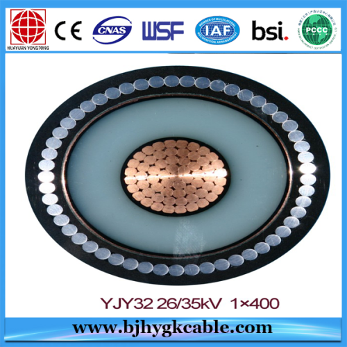 3x120mm2 câble 6.35 / 11 (12) kV CU / XLPE / CTS / LLDPE / SWA / LLDPE