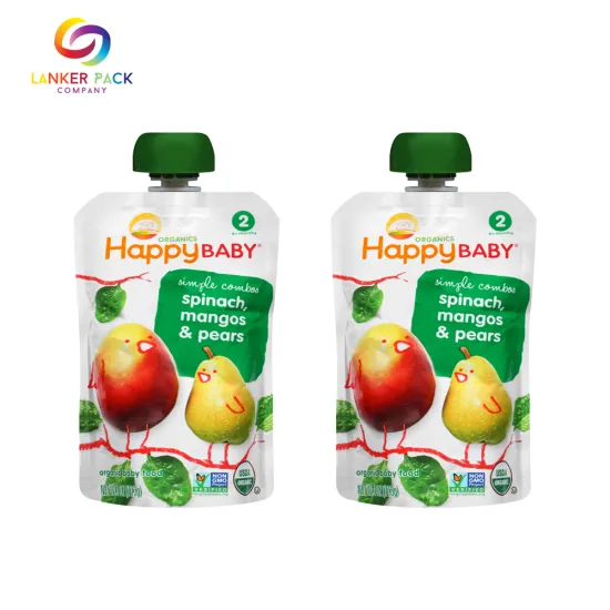 Laminated Plastic Printed Beverage Pouch With Spout