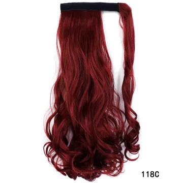 Wholesale Price newest High Temperature Fiber Long Wavy Synthetic clip hairpieces postiche ponytail wigs