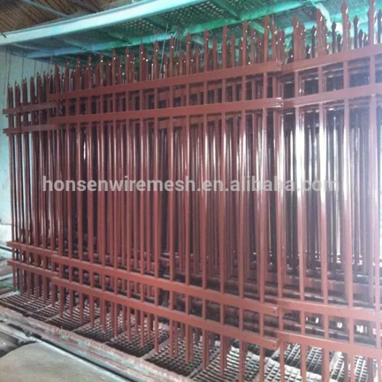 2015 very competitive price for 3 rails steel picket fencing best selling in American