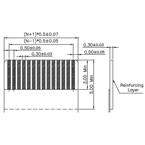 Conector FPC de H2.0 Strip-Out Underlay