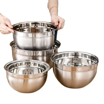 Streamlined Energy-Efficient Stainless Steel Salad Basin Set