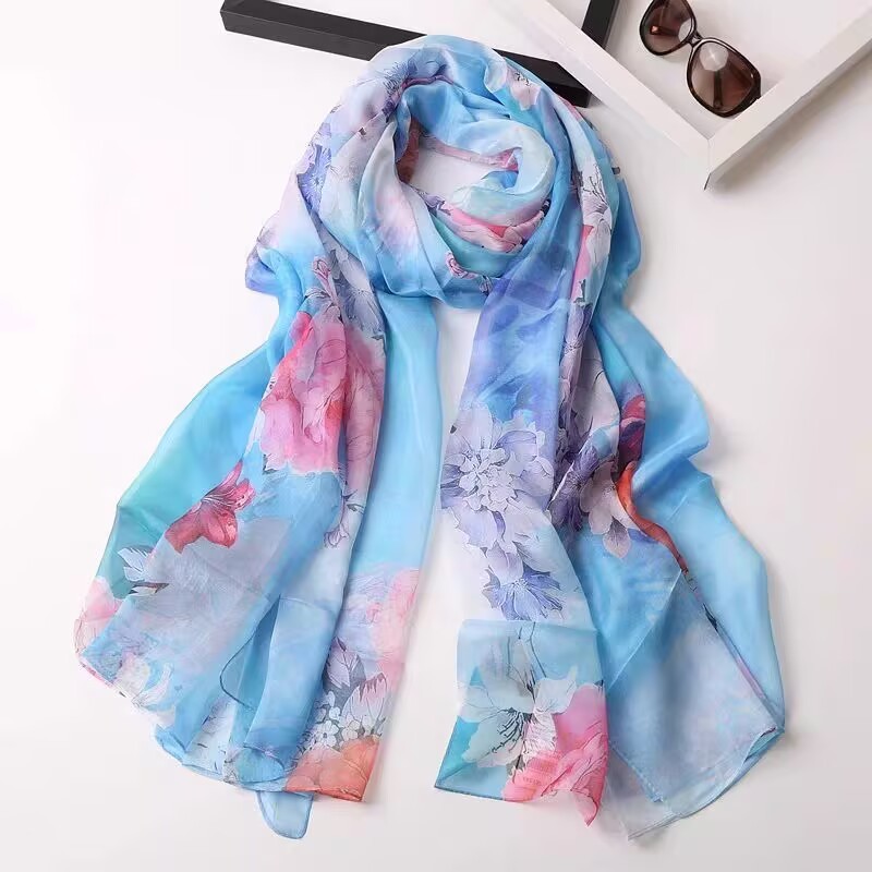 Fashion Women's Silk Luxury Satin Shawl Wraps