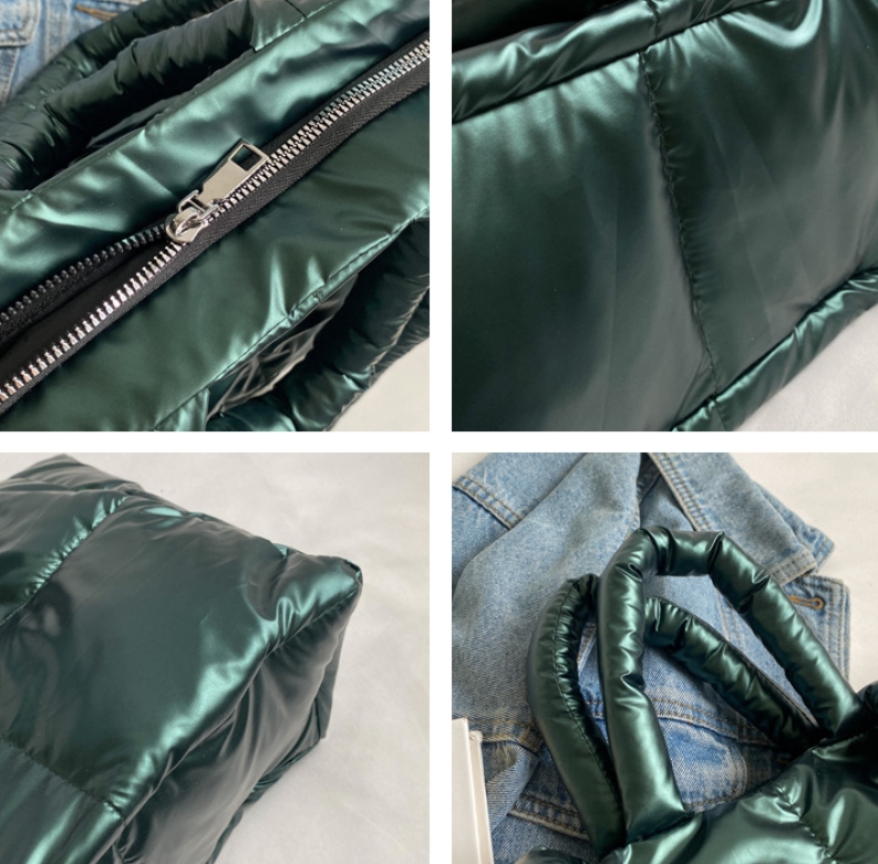 Anpassade polyesterpufferspåsar för damer Customized Polyester Puffer Bags for Ladies