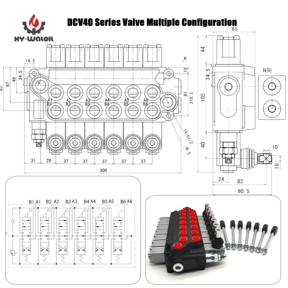 11gpm Dcv40 7 Section Control Valve