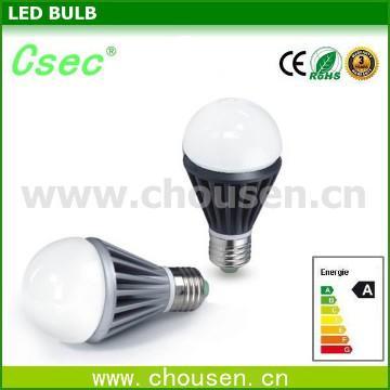 Forma global base E27 led bombillas lámpara, 8W bombilla LED regulable