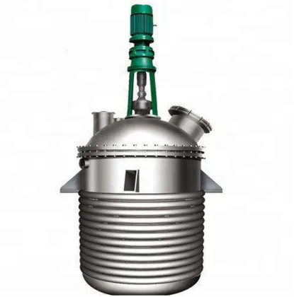 Horizontal stainless steel chemical mixing reactors