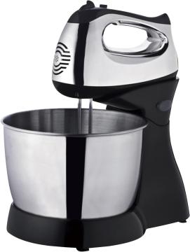 Chrome motor housing stand mixer
