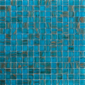 Linee d&#39;oro Mosaico con getto d&#39;acqua del bagno in vetro fuso