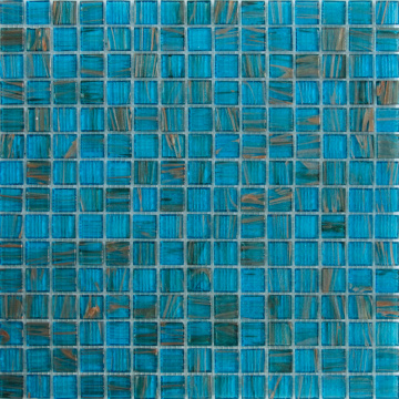 Piastrelle per piscina a mosaico in vetro specchio blu macchiato