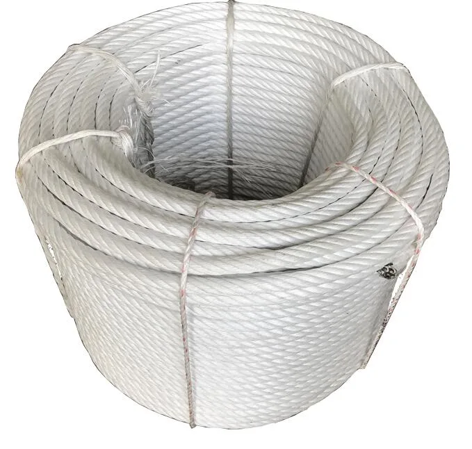 White Color Polyground Combination Rope 6x8 With Fiber Core And Steel Core2