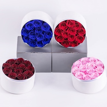 Every Love Fast Delivery: 12 Pink and Red Long-lasting Preserved Roses in a Leather Luxury Gift Flower Box