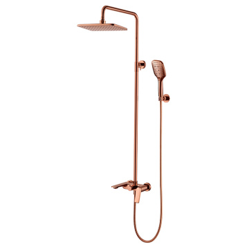 Rose Gold Rain Thermostatic Faucet Shower