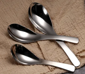 Stainless Steel Soup Spoon Hotel Round Thick