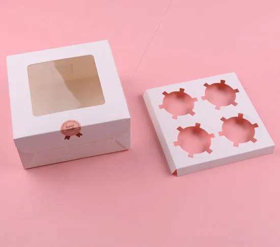 Paper cupcake boxes for 4 cupcakes