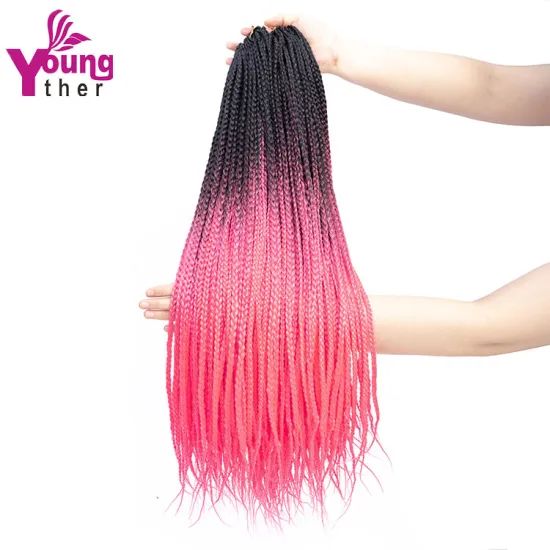 Wholesale Synthetic Jumbo Ombre Hair Braids High Temperature Fiber Crochet Twist Senegal Box Braids