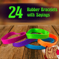 Custom Rubber Bracelets with Sayings Diameter Wristband