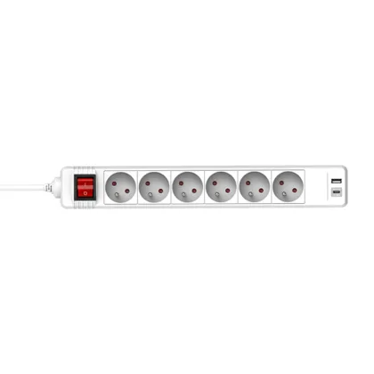 4-Way French Type Euro Socket: Multiple Socket Outlet Extension Power Socket