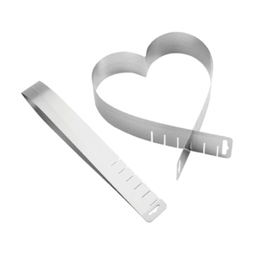 stainless steel extendable Heart Shape cake ring