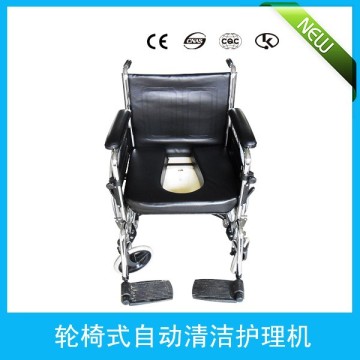 Wheelchair with toilet seat for disabled person
