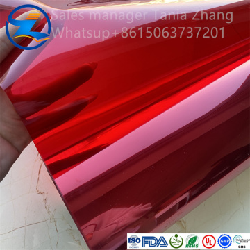 High quality customizable translucent red PVC film