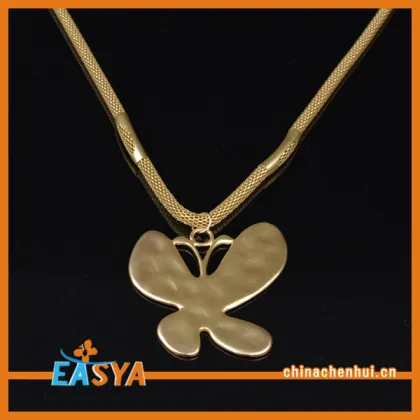 Gold Jewelry Gold Butterfly Pendant Necklace