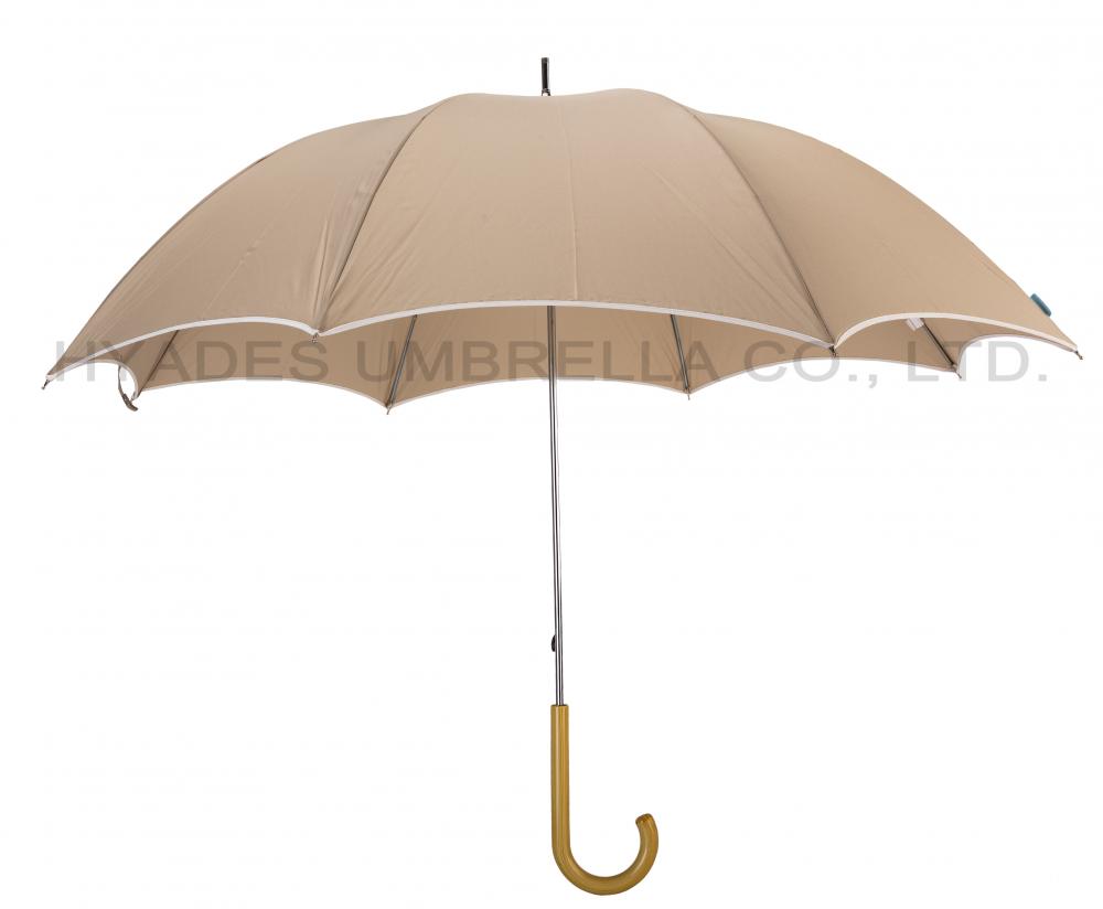 Ladies Plain Color Manual Open Straight Umbrella