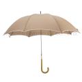 Parapluie droit ouvert pour femme, couleur unie