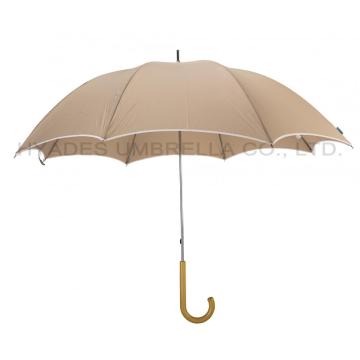 Parapluie droit ouvert pour femme, couleur unie