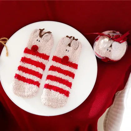 Wholesale Cozy Winter Sleep Socks - Fuzzy Fluffy Christmas Gifts for Women