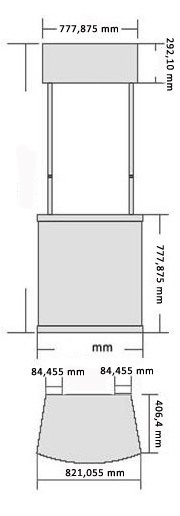 Advertising Exhibition Promotion Fabric Roll Counter