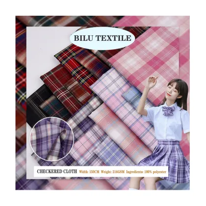 Wholesale JK Lattice Pleated Skirt - Spring/Summer College Uniform Plaid Fabric