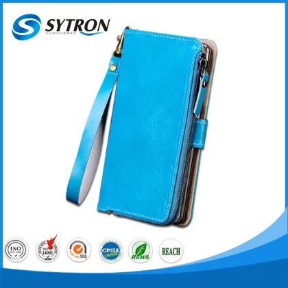 Multi-functional Genuine Leather Wallet Case for apple iphone hanging case
